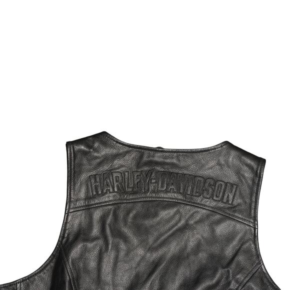 Harley-Davidson Women’s Genuine Leather Lace-Up Motorcycle Vest Size M - Picture 5 of 11